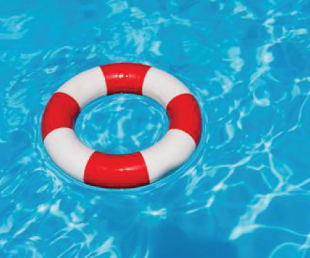 ring-buoy in pool