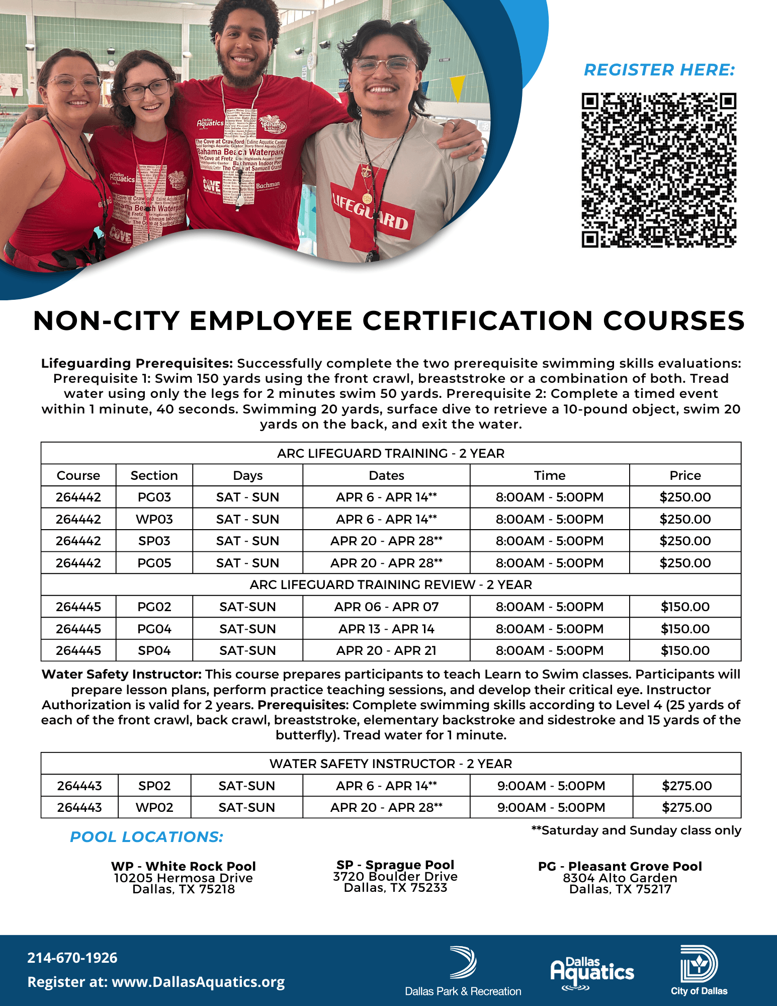 2024 Non-City employee Training Flyer April