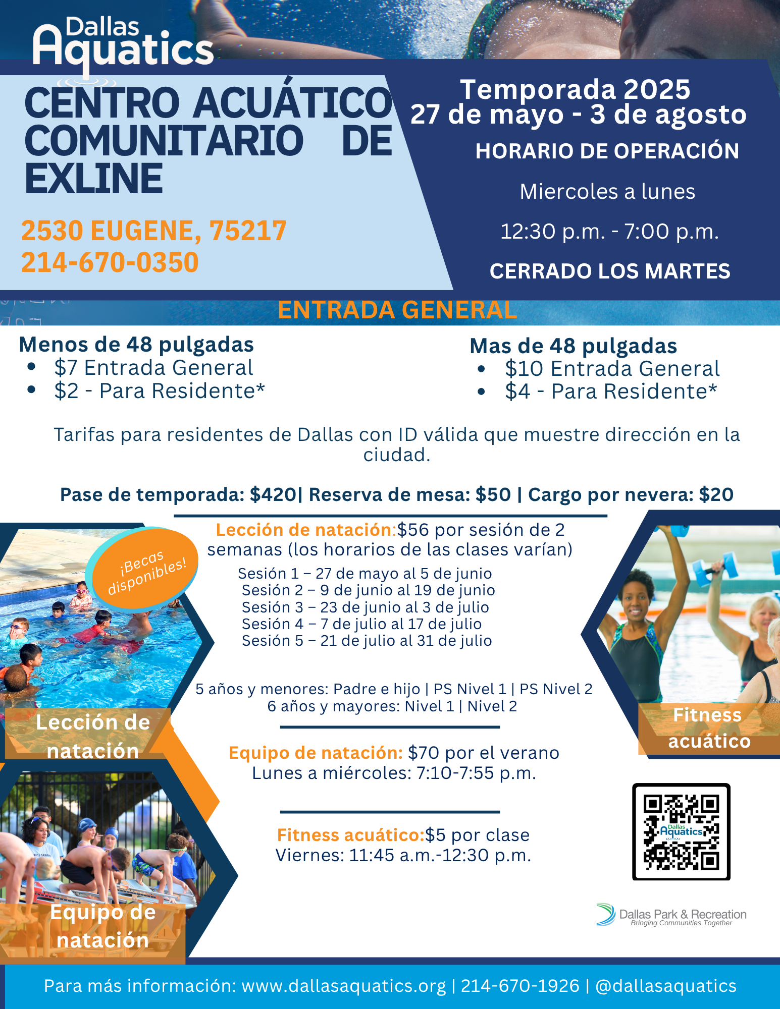 25-Exline Aquatic Center Spanish